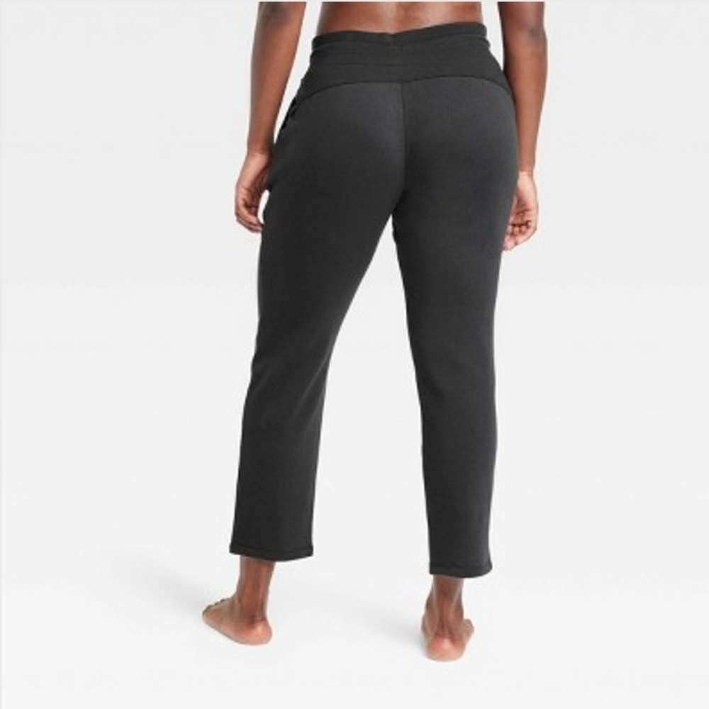 Women's Fleece Tapered Leg Pants - All in Motio Black XXL - Picture 10 of 10